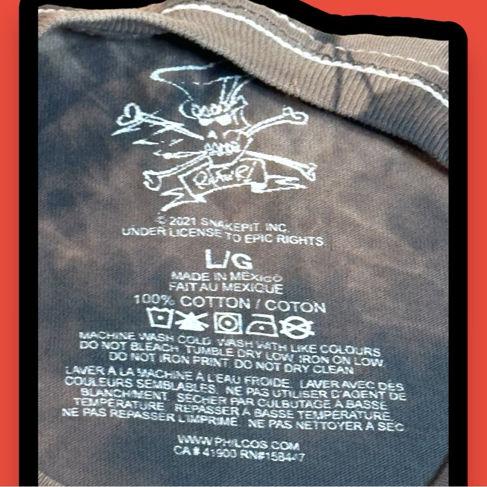 🎉HP🎉Originally NWOT SLASH T-Shirt in Black now Bleach Tie Dyed. Size Large. - Picture 7 of 7